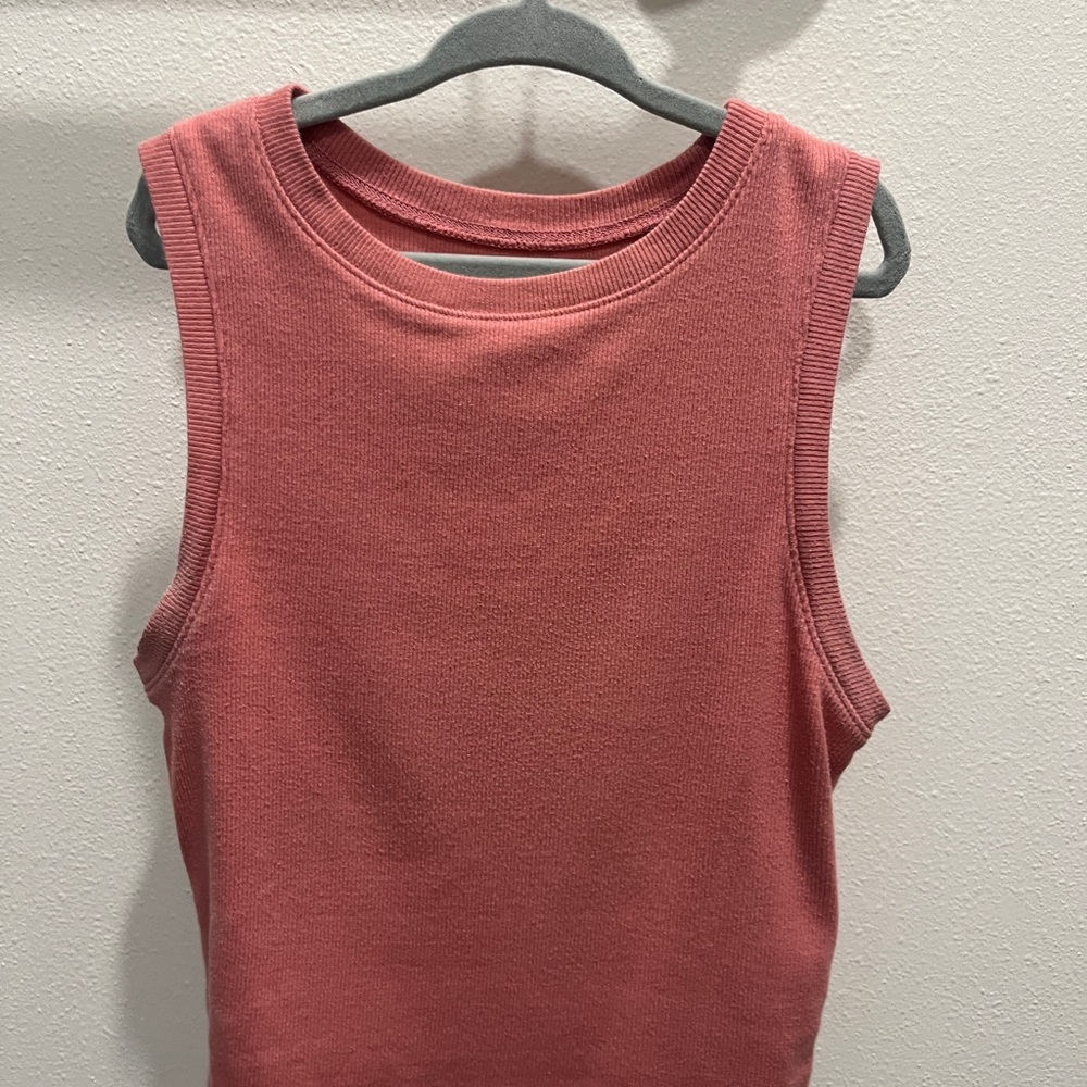 Hollister Coral Sleeveless Muscle Tee